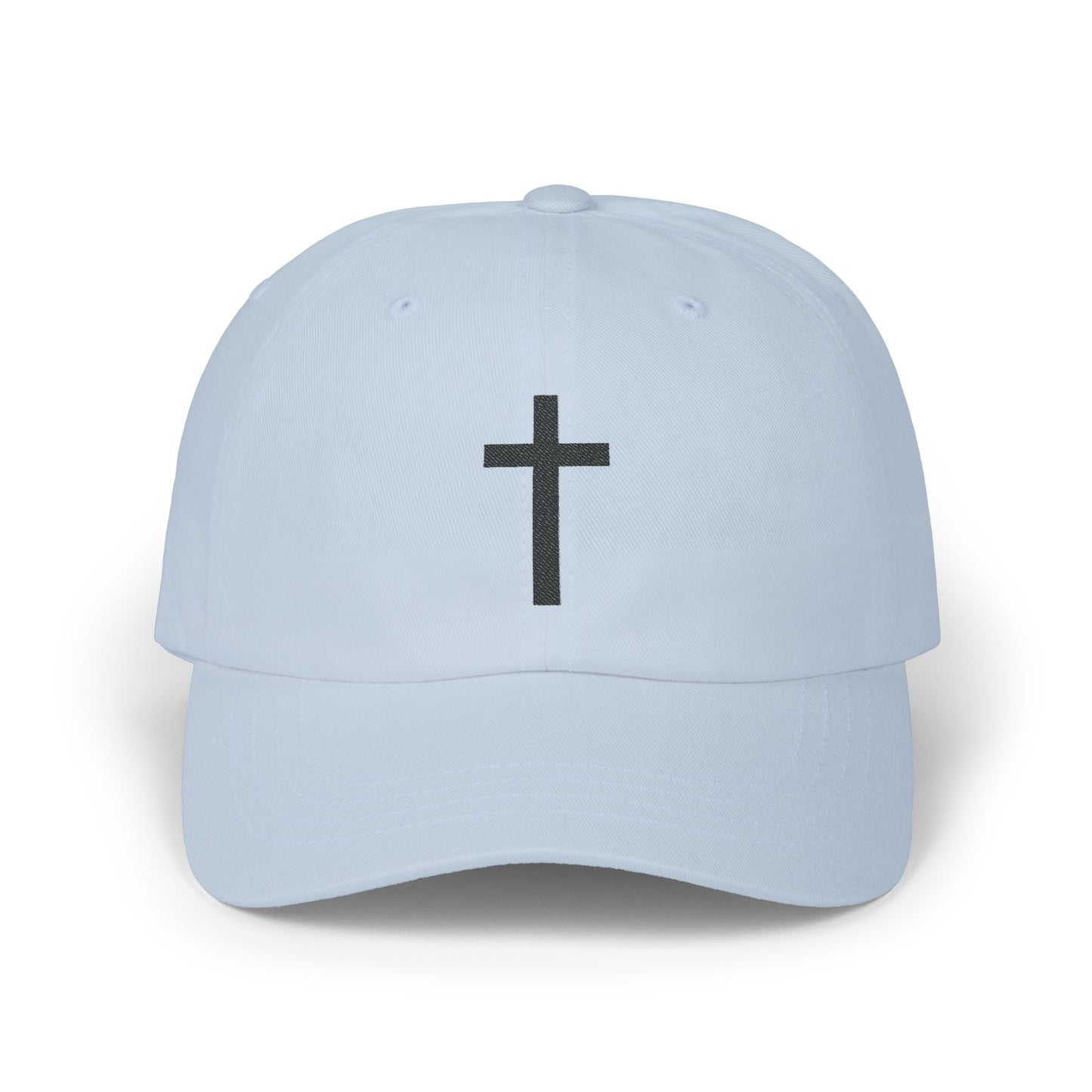 Classic Dad Cap with Black Cross Design