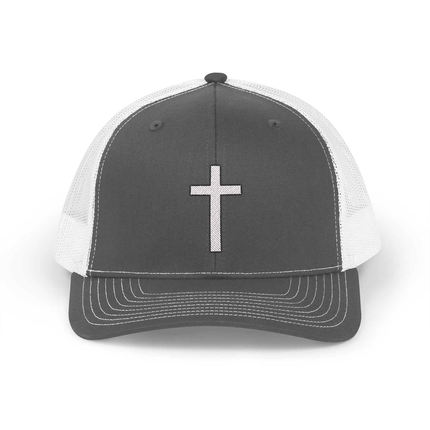 Snapback Trucker Cap with White Cross