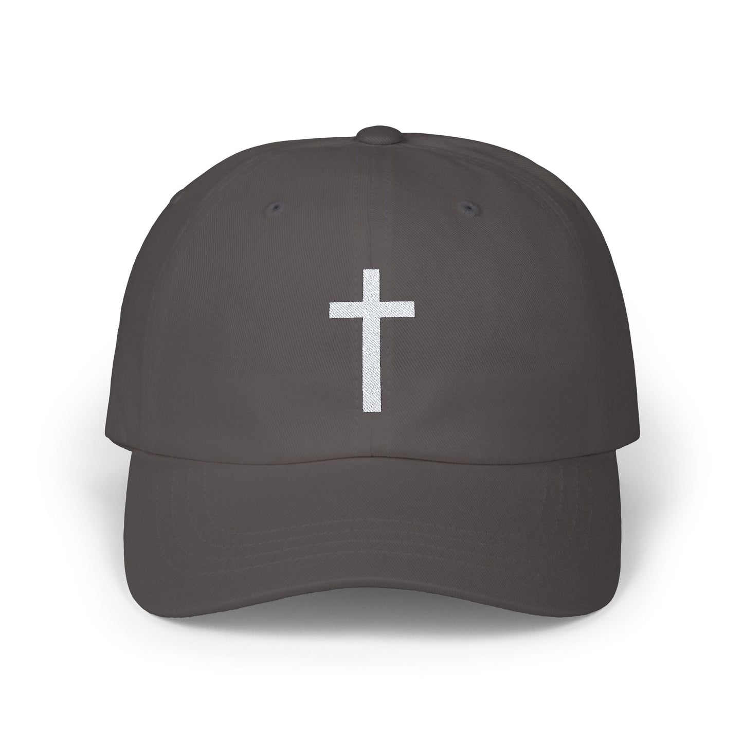 Classic Dad Cap with White Cross Design