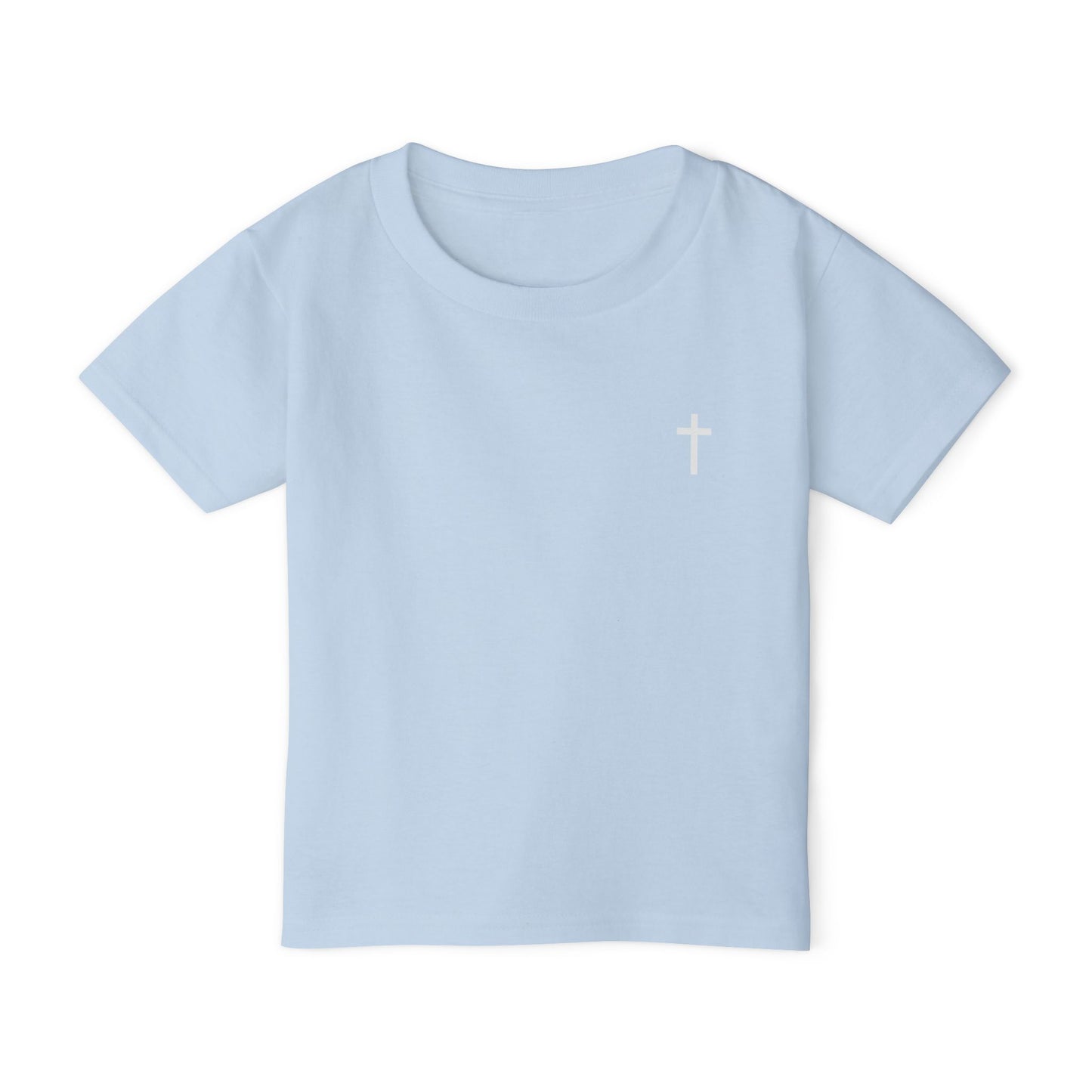 Toddler Simple Christin T-shirt with White Cross (Gildan Product)