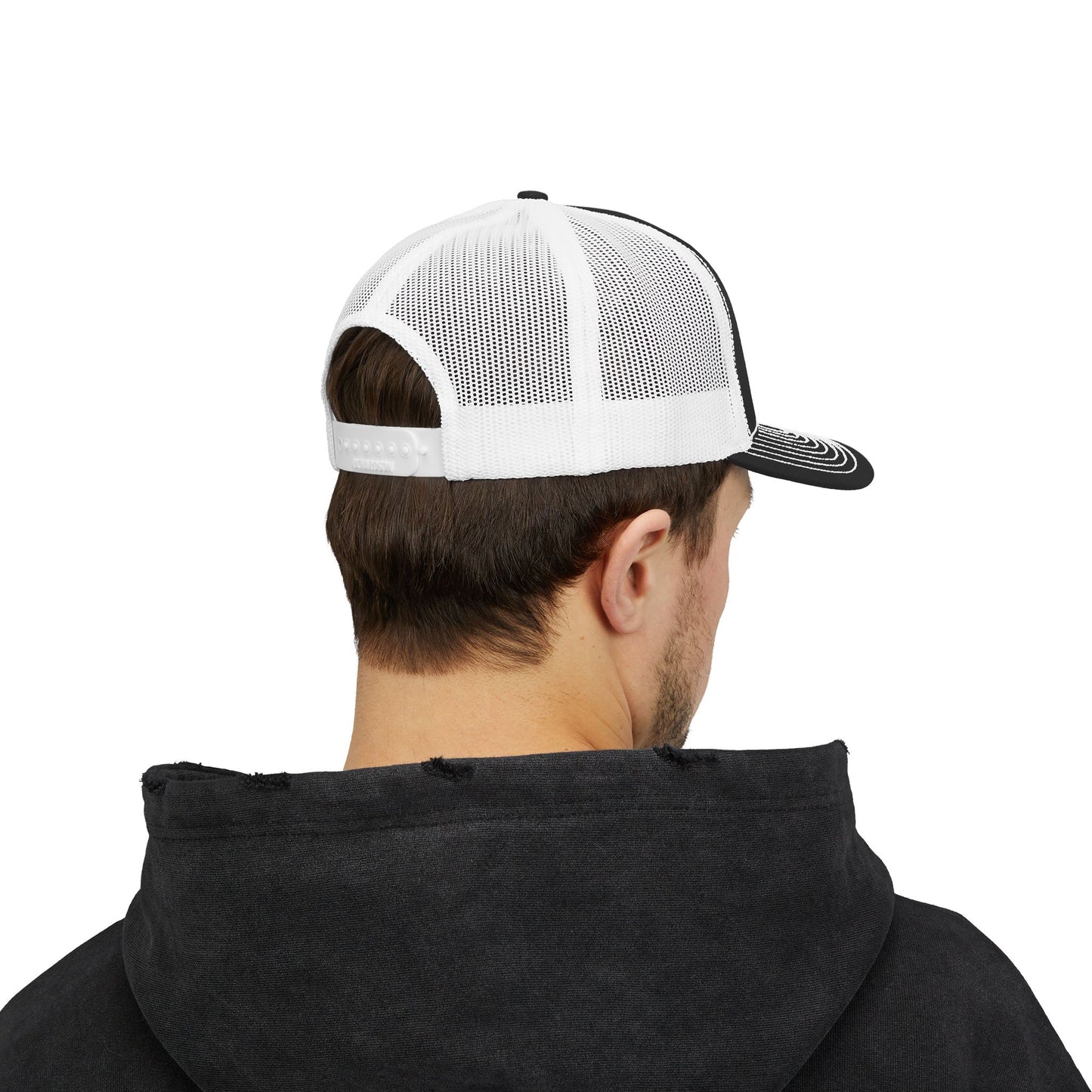 Snapback Trucker Cap with White Cross