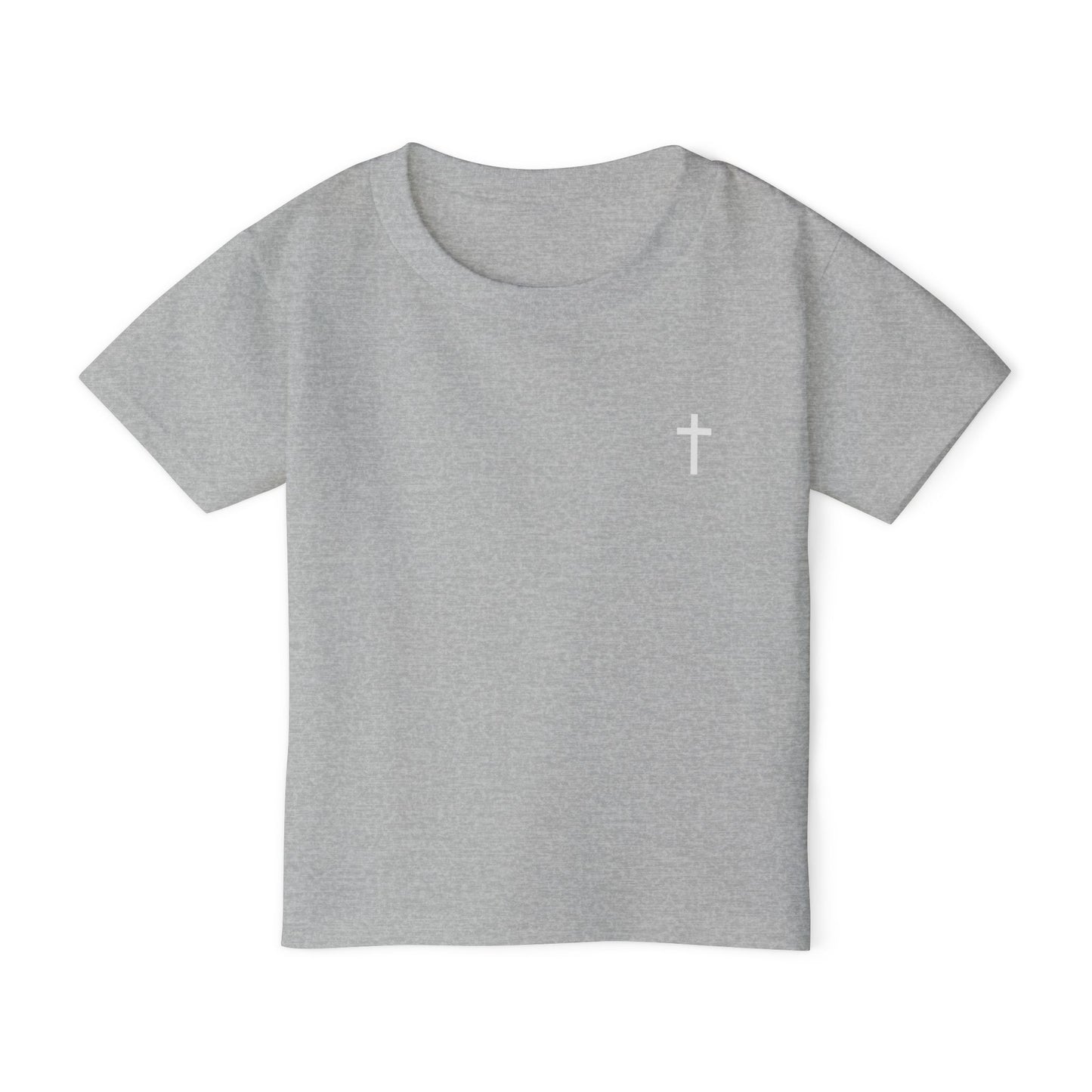 Toddler Simple Christin T-shirt with White Cross (Gildan Product)