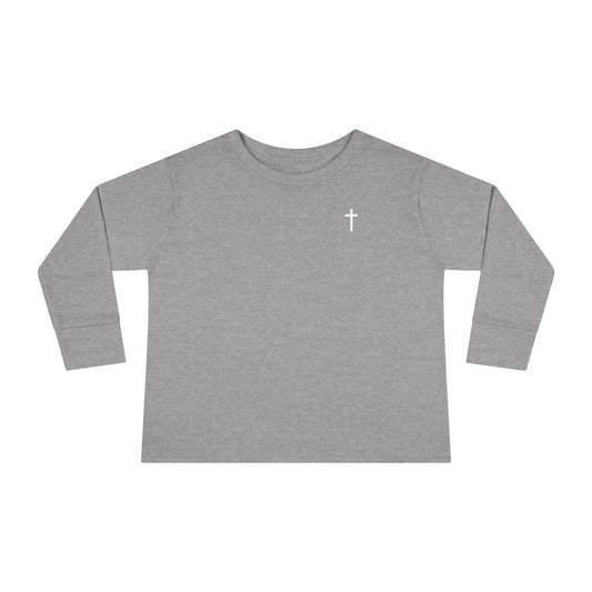 Toddler Long Sleeve Tee with White Cross