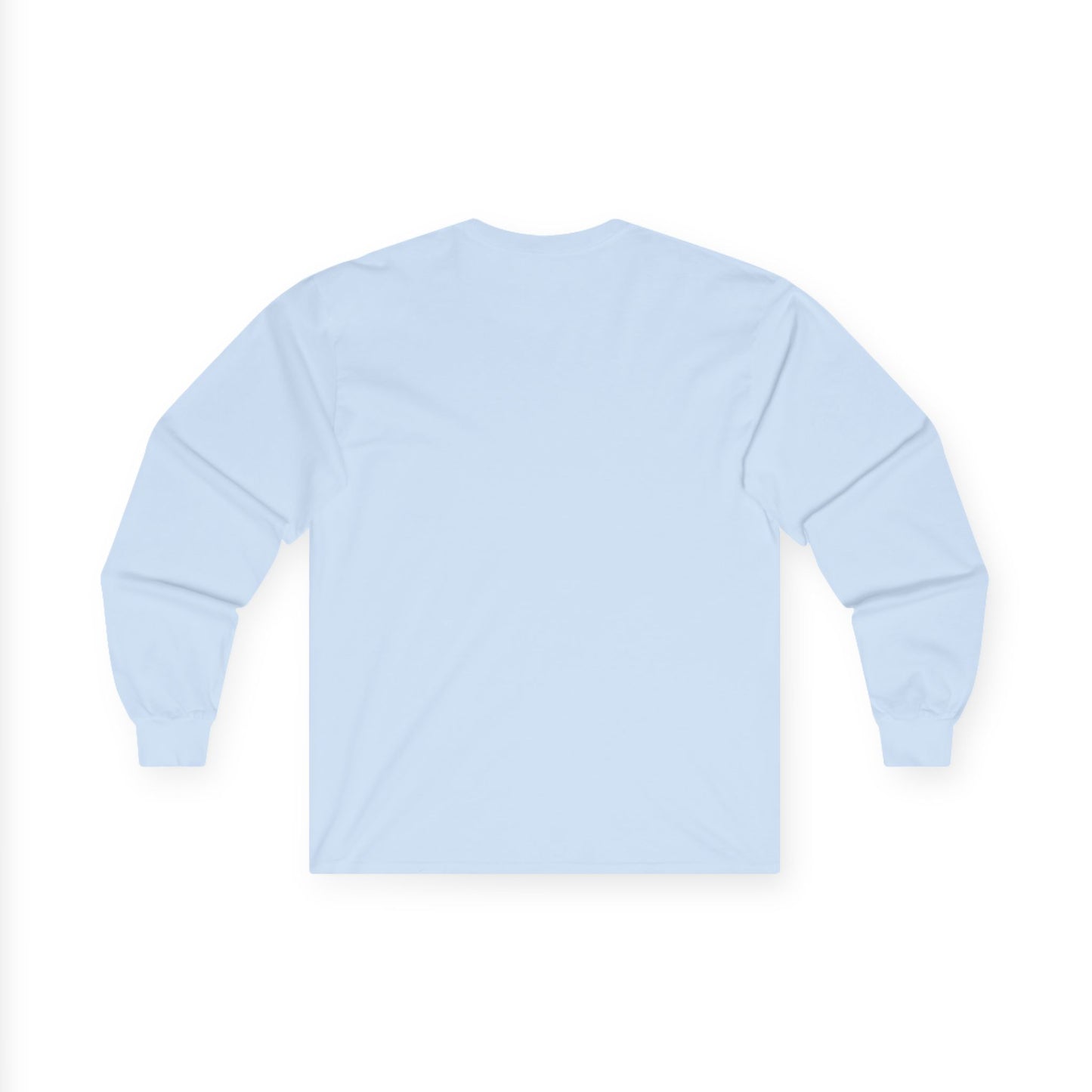 Unisex Simple Christian 100% Cotton Long Sleeve with White Cross (Gildan Product)