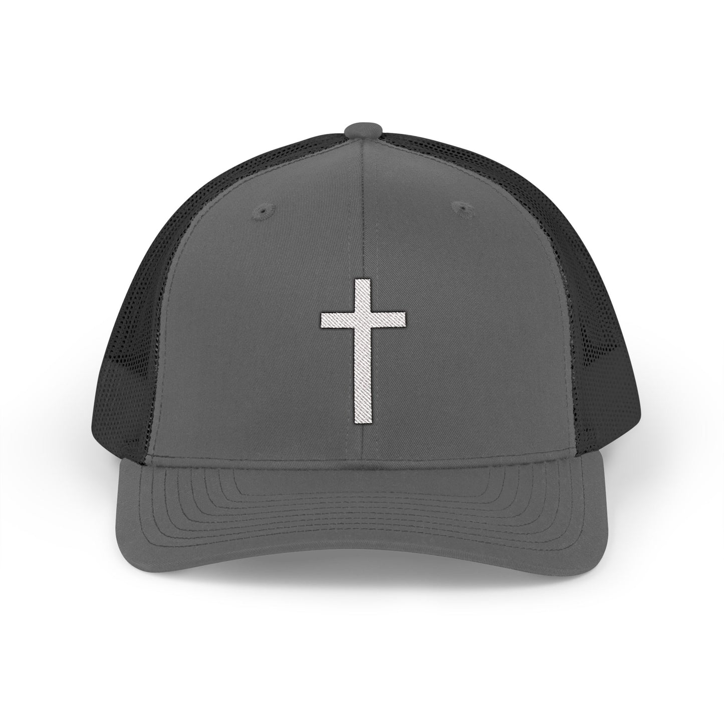 Snapback Trucker Cap with White Cross