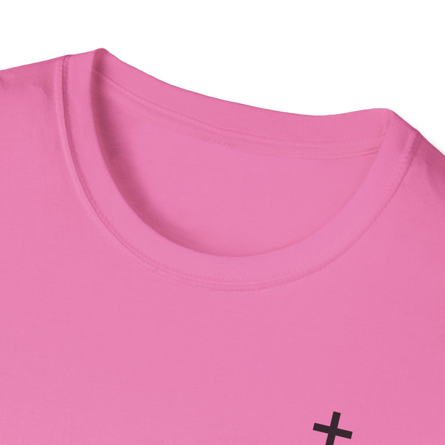 Unisex Christian T-Shirt with Black Cross (Gildan Product)