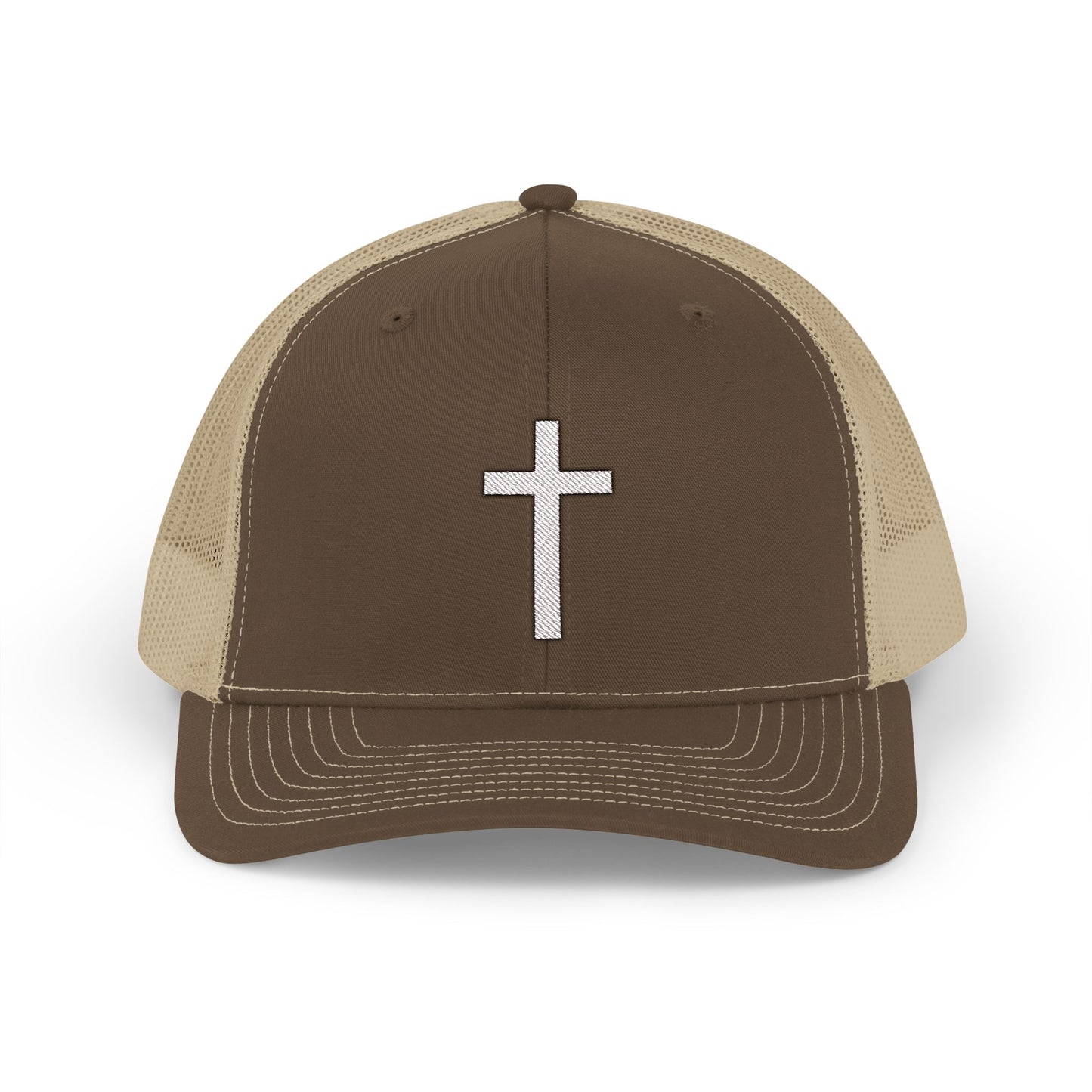 Snapback Trucker Cap with White Cross