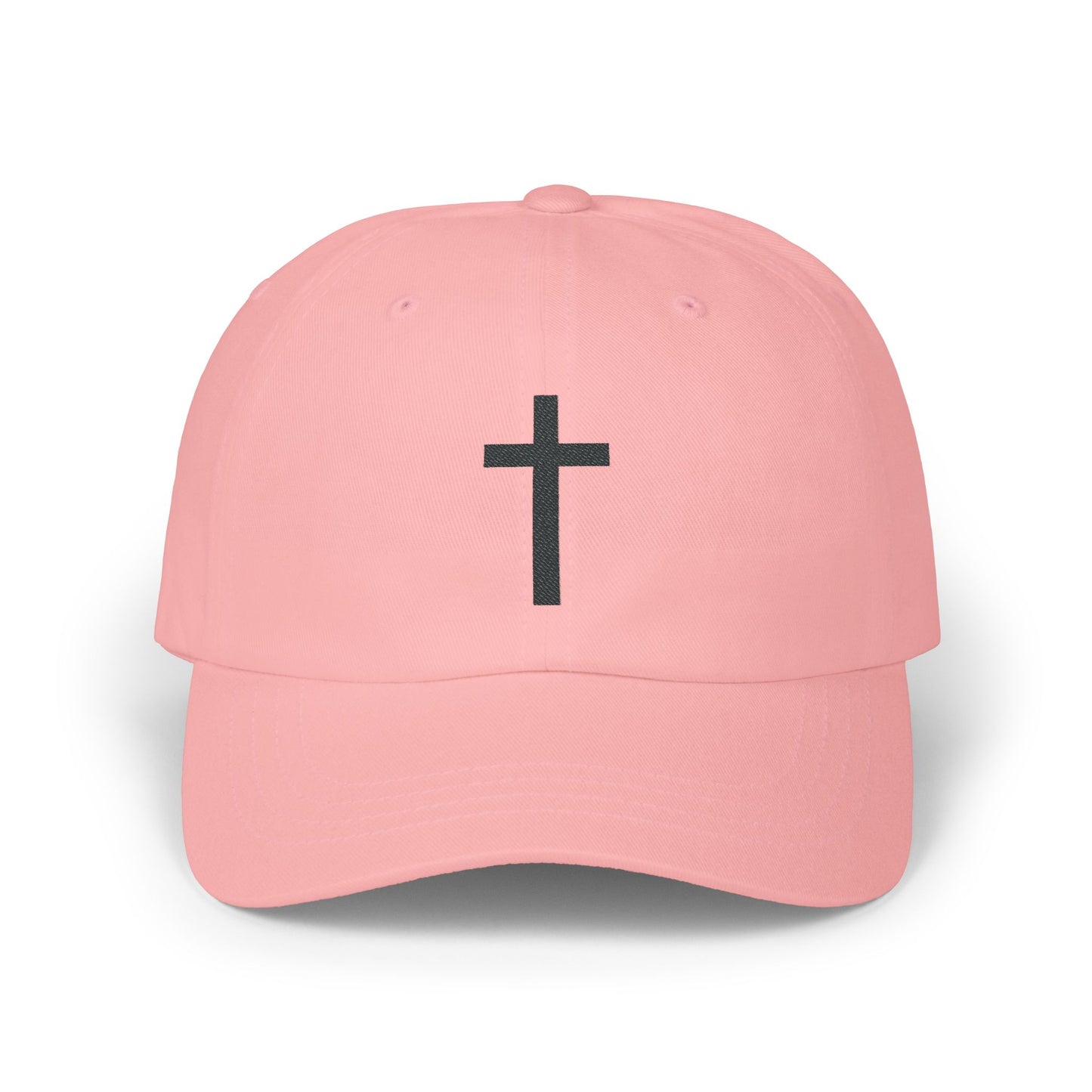 Classic Dad Cap with Black Cross Design