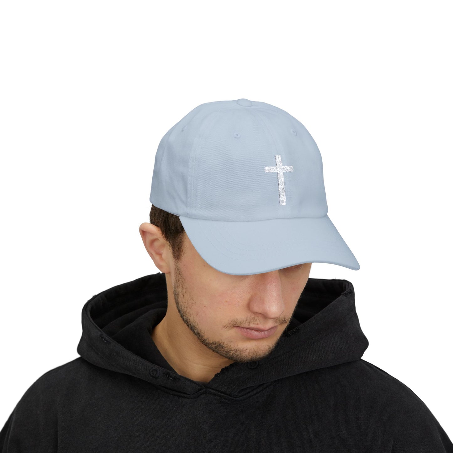 Classic Dad Cap with White Cross Design