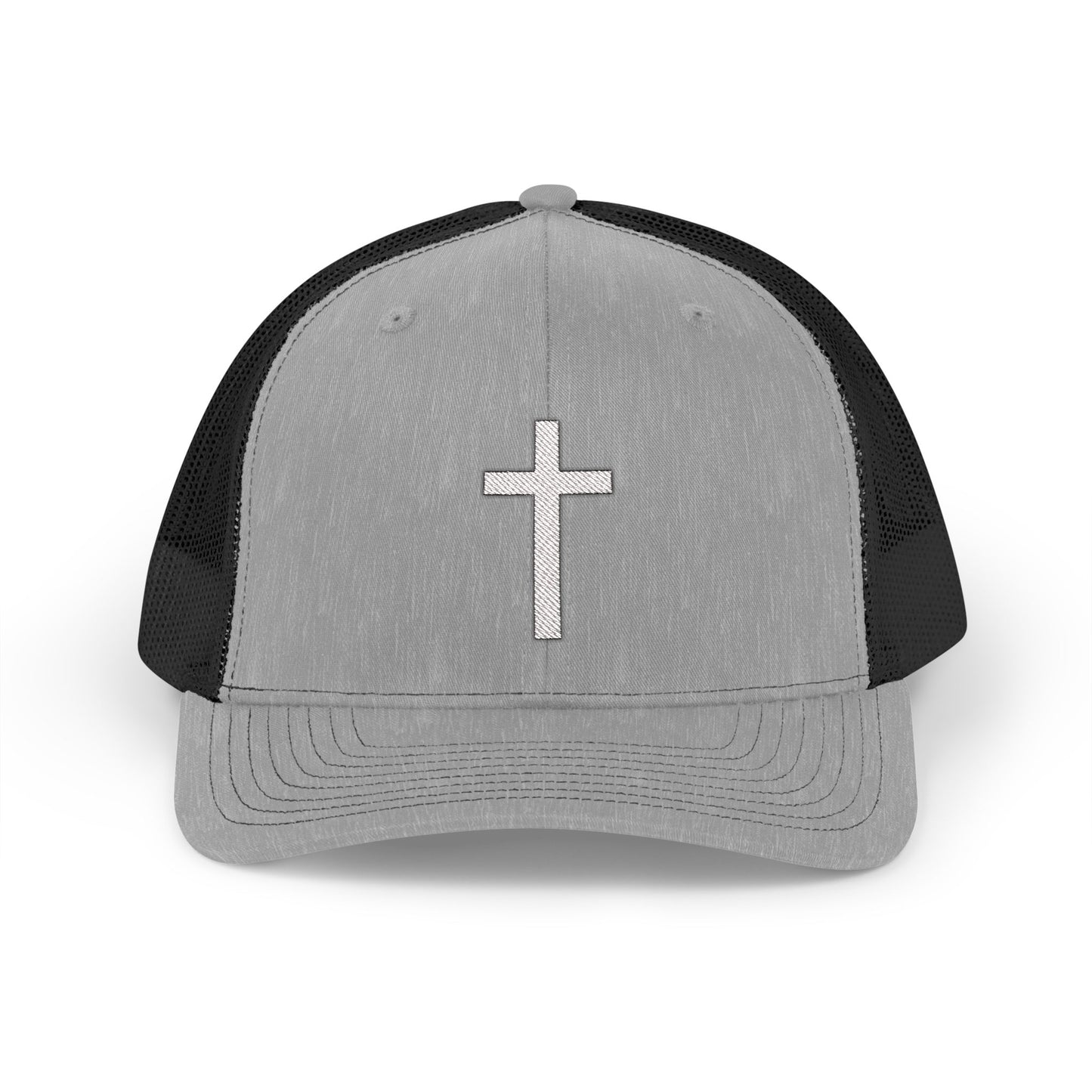 Snapback Trucker Cap with White Cross