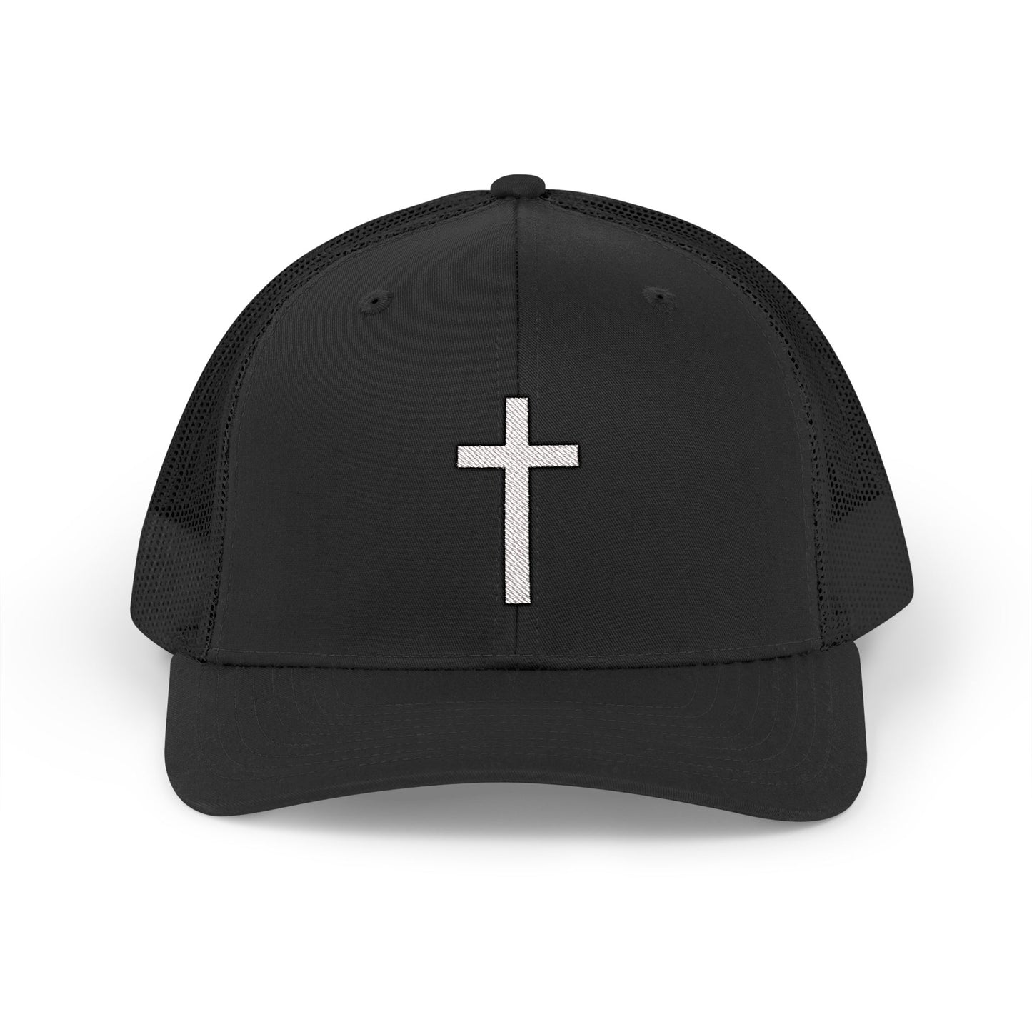 Snapback Trucker Cap with White Cross