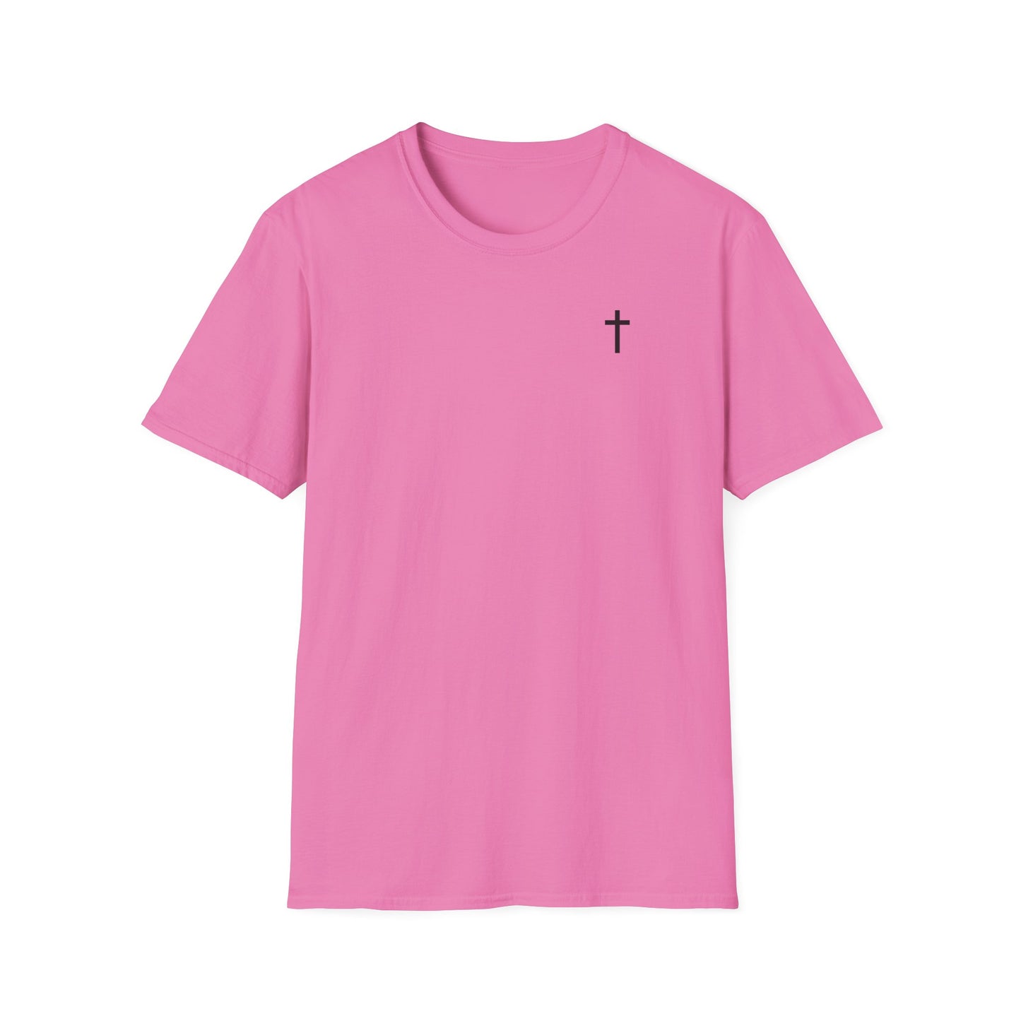 Unisex Christian T-Shirt with Black Cross (Gildan Product)