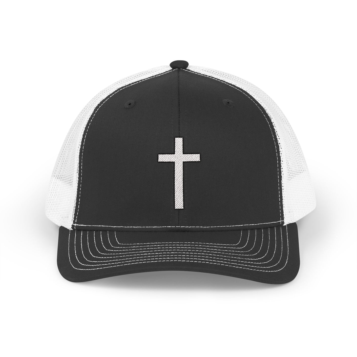 Snapback Trucker Cap with White Cross