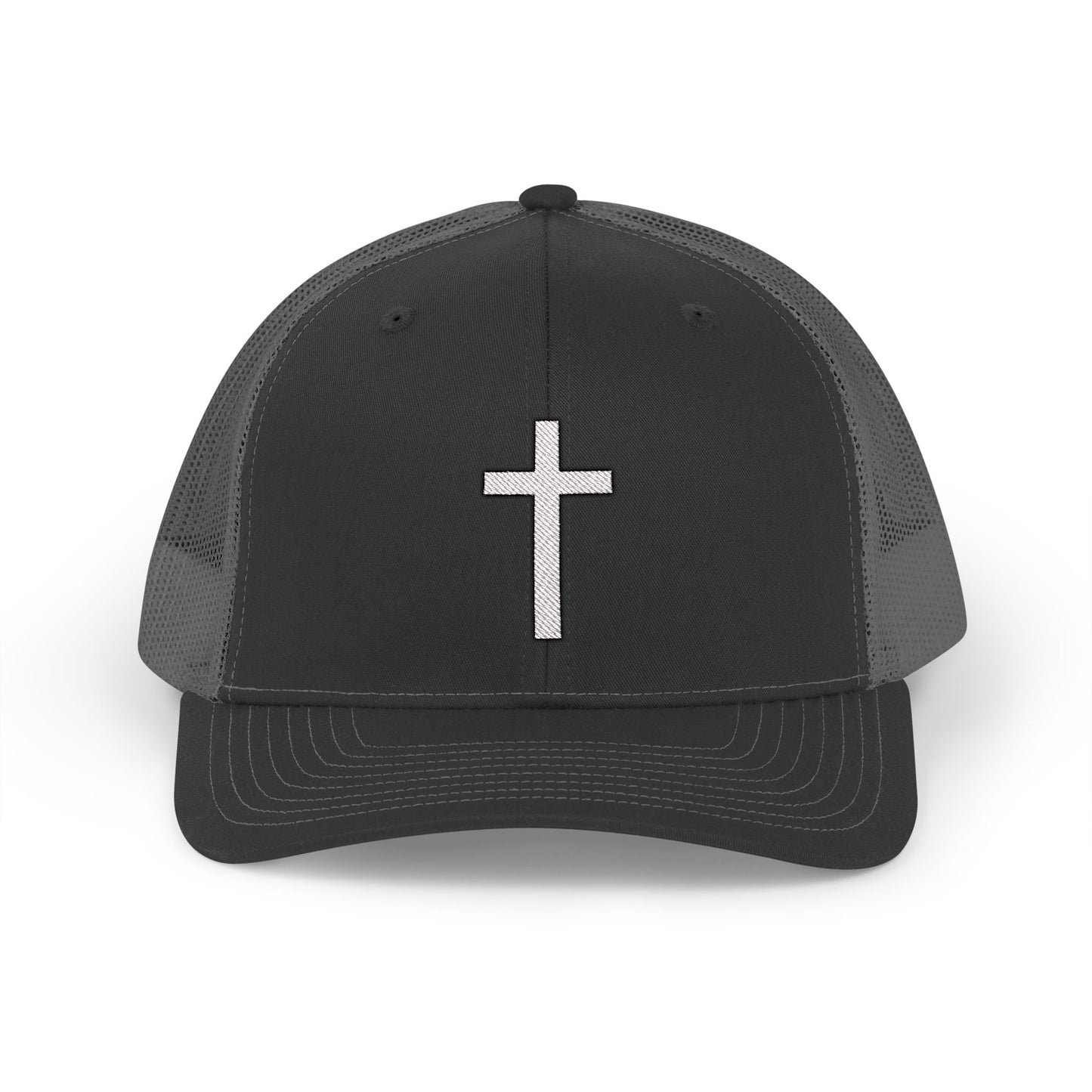 Snapback Trucker Cap with White Cross