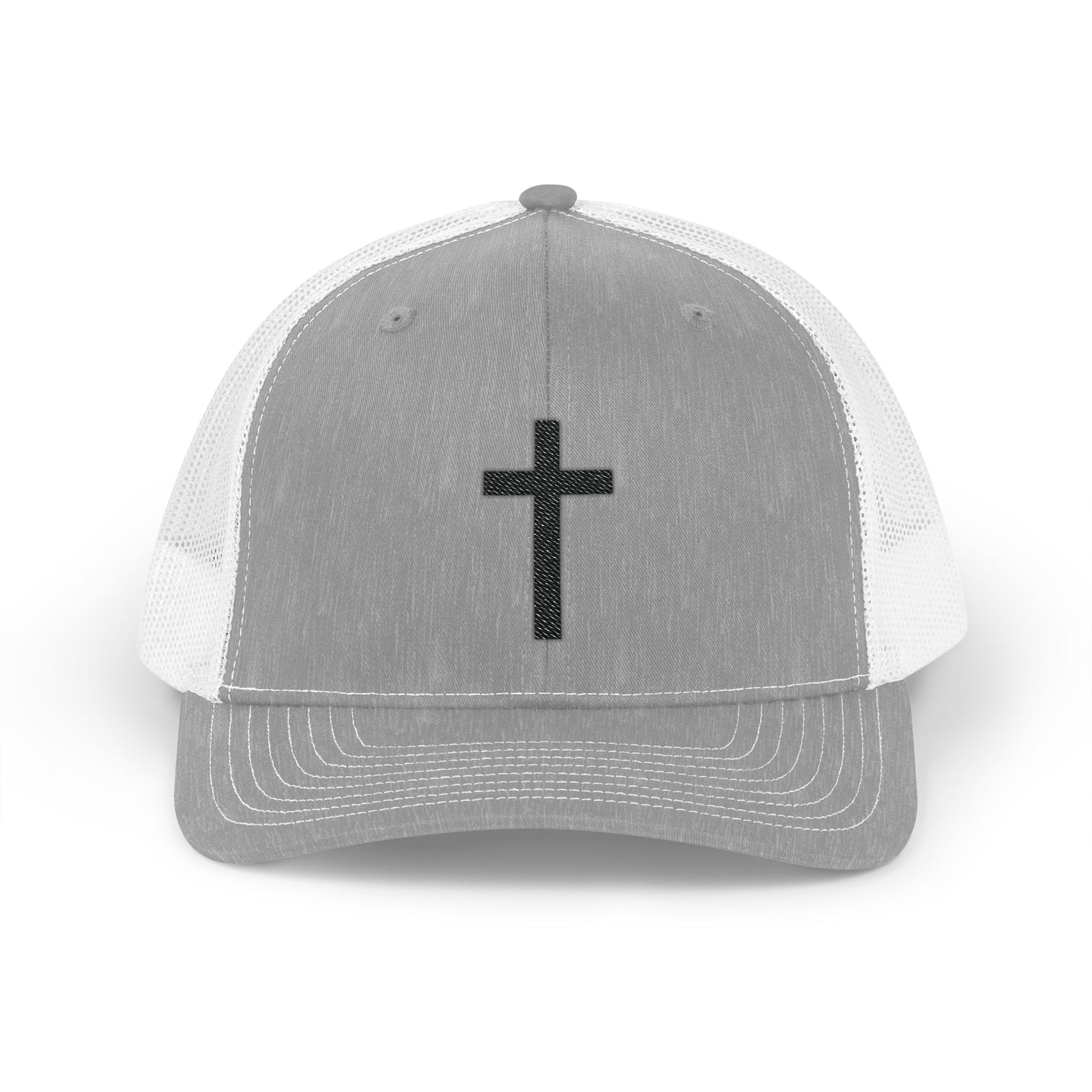 Snapback Trucker Cap with Black Cross