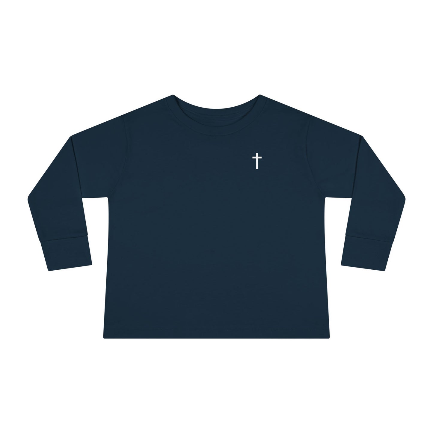 Toddler Long Sleeve Tee with White Cross