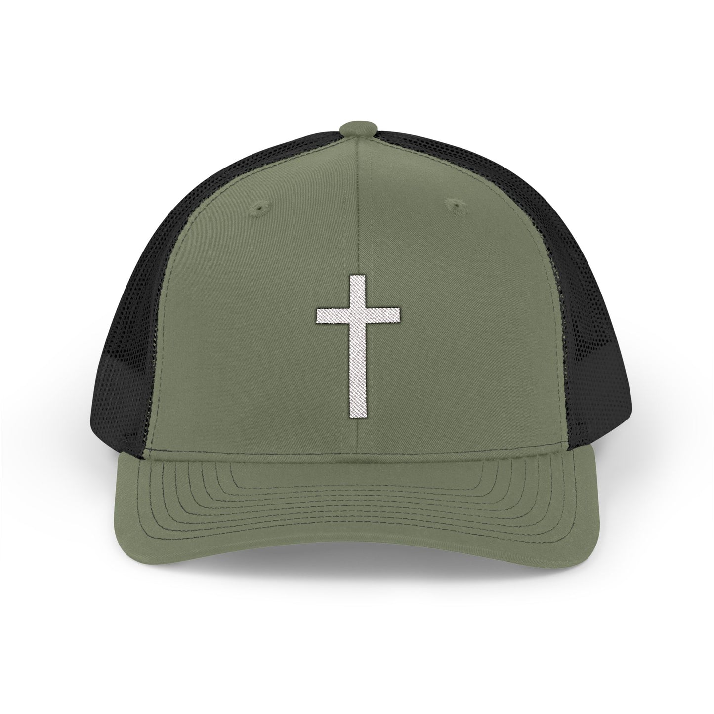 Snapback Trucker Cap with White Cross