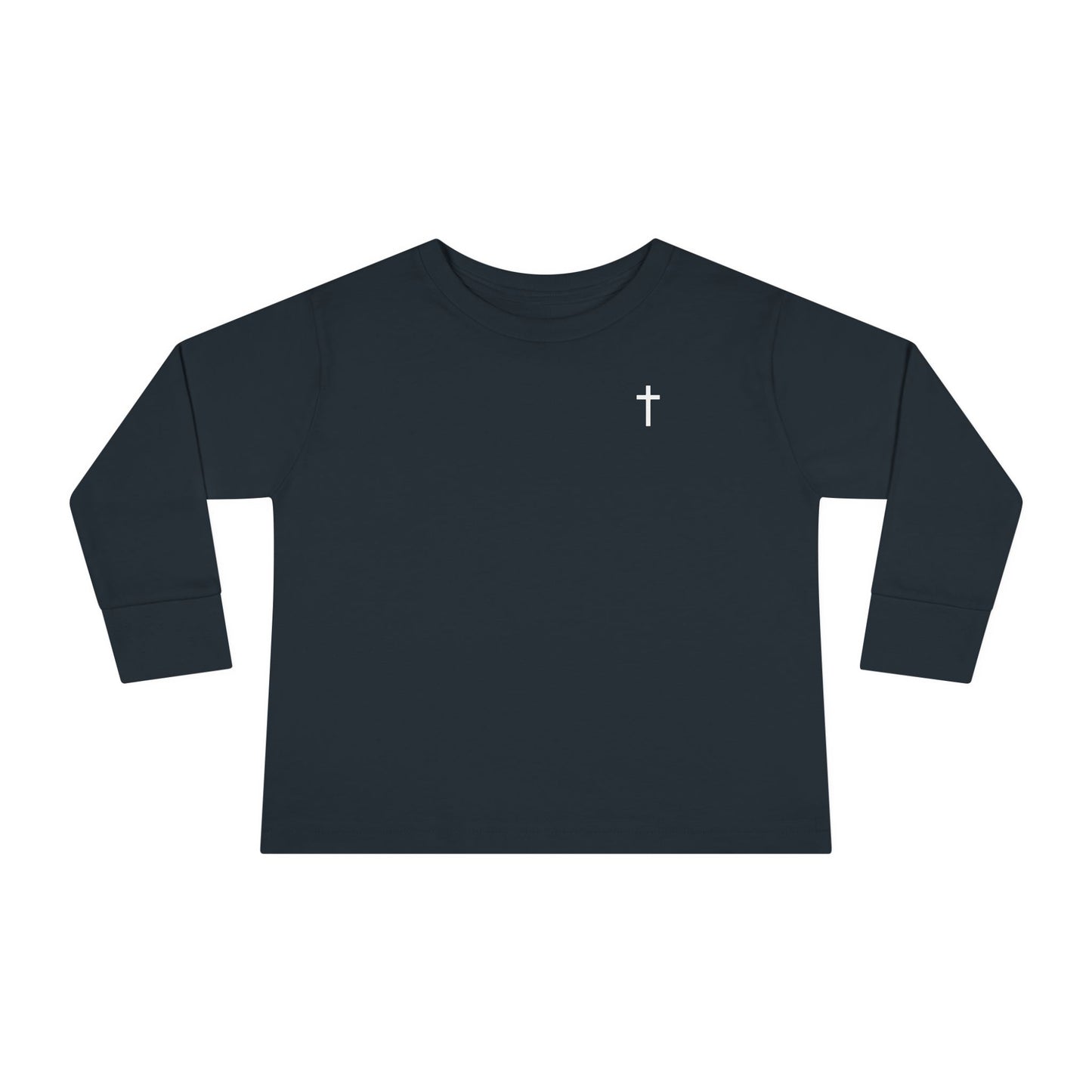 Toddler Long Sleeve Tee with White Cross