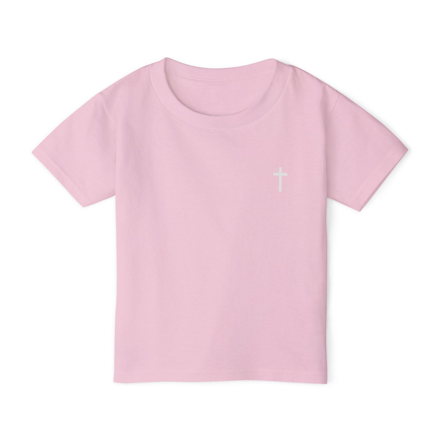 Toddler Simple Christin T-shirt with White Cross (Gildan Product)