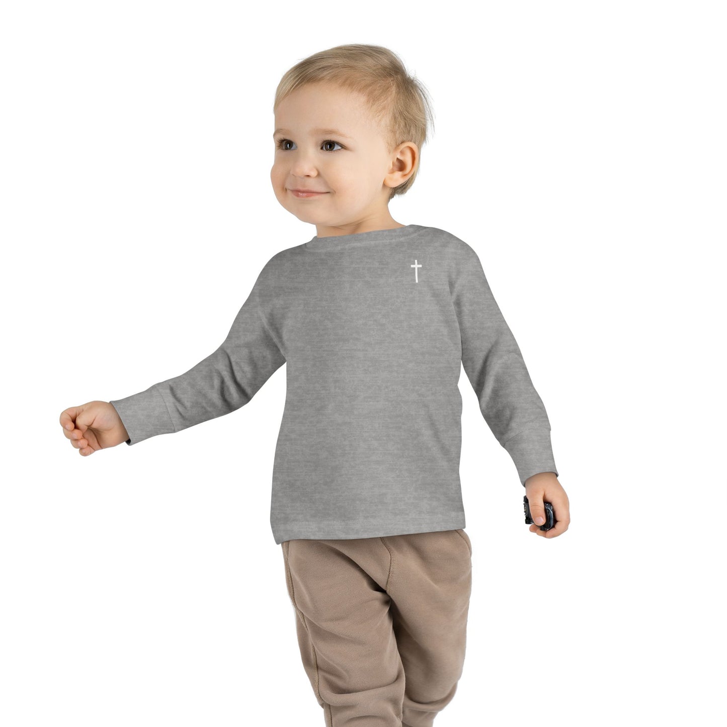 Toddler Long Sleeve Tee with White Cross