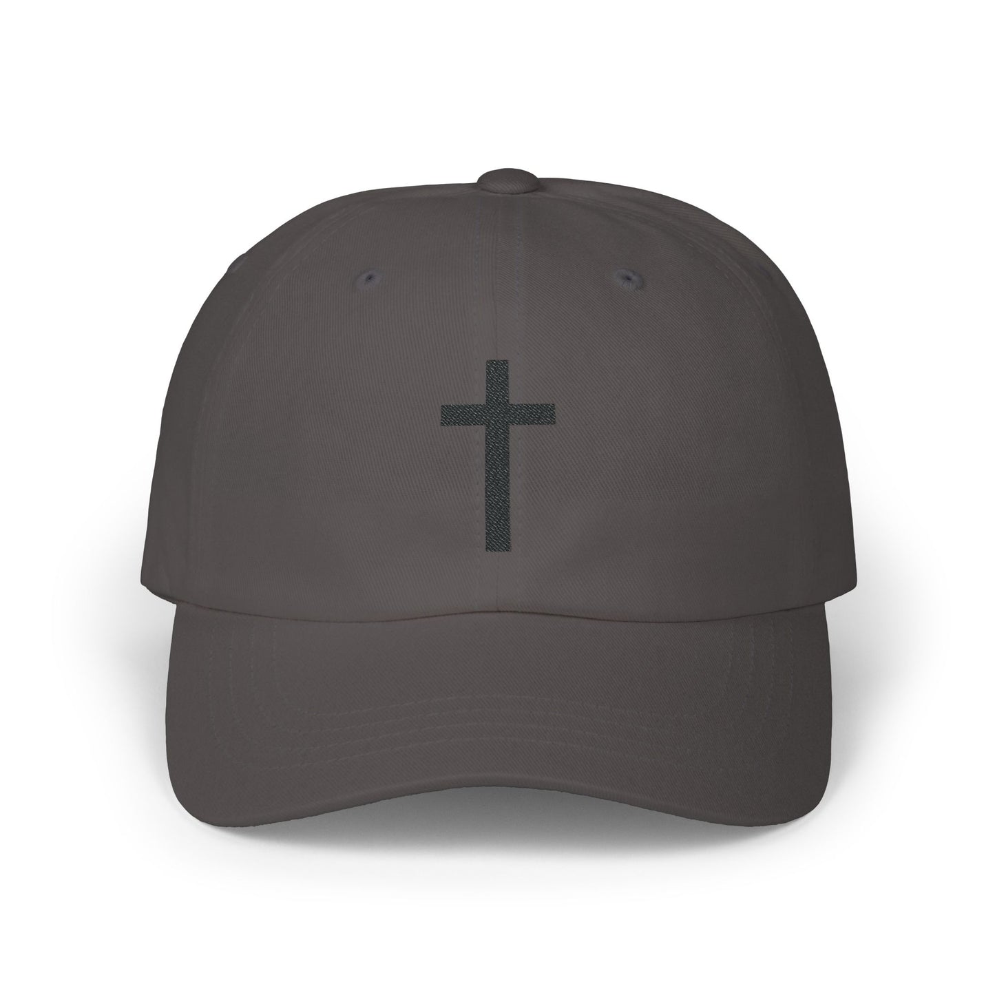 Classic Dad Cap with Black Cross Design