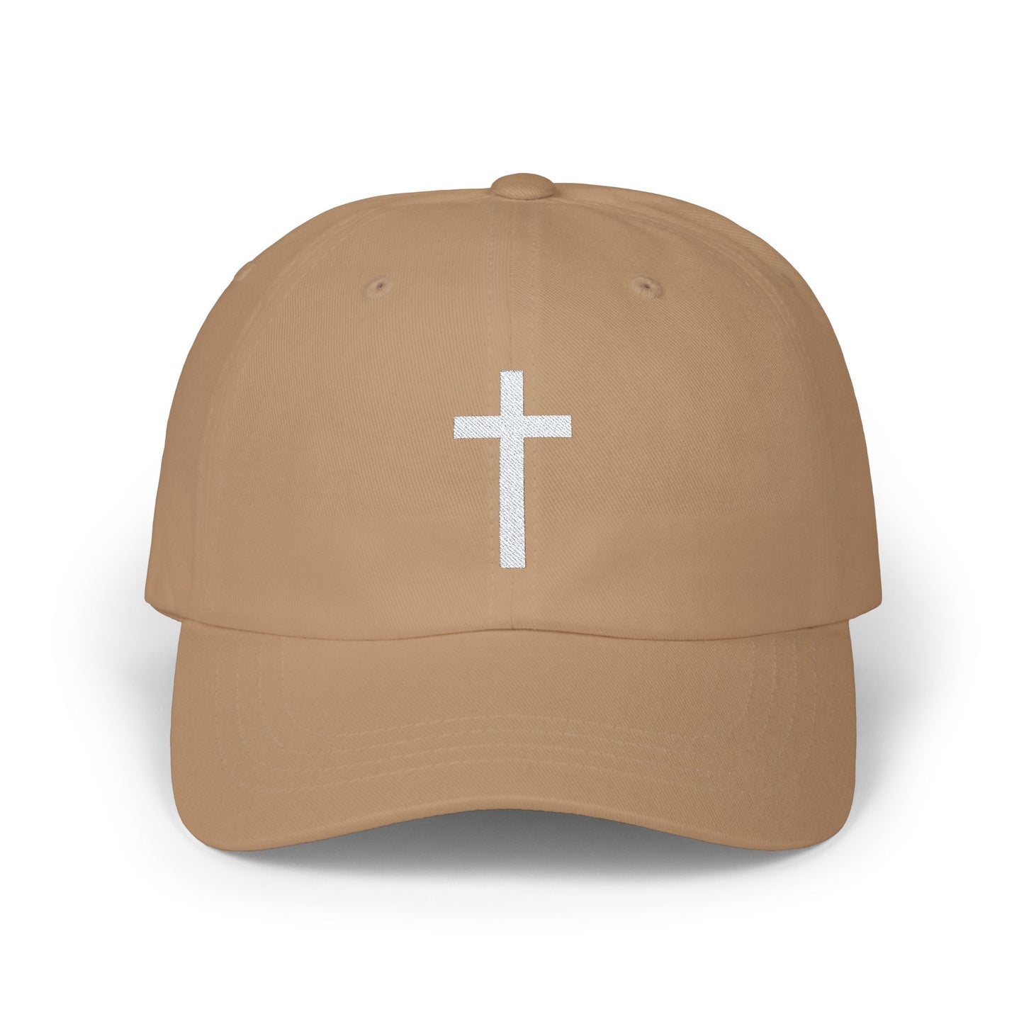 Classic Dad Cap with White Cross Design