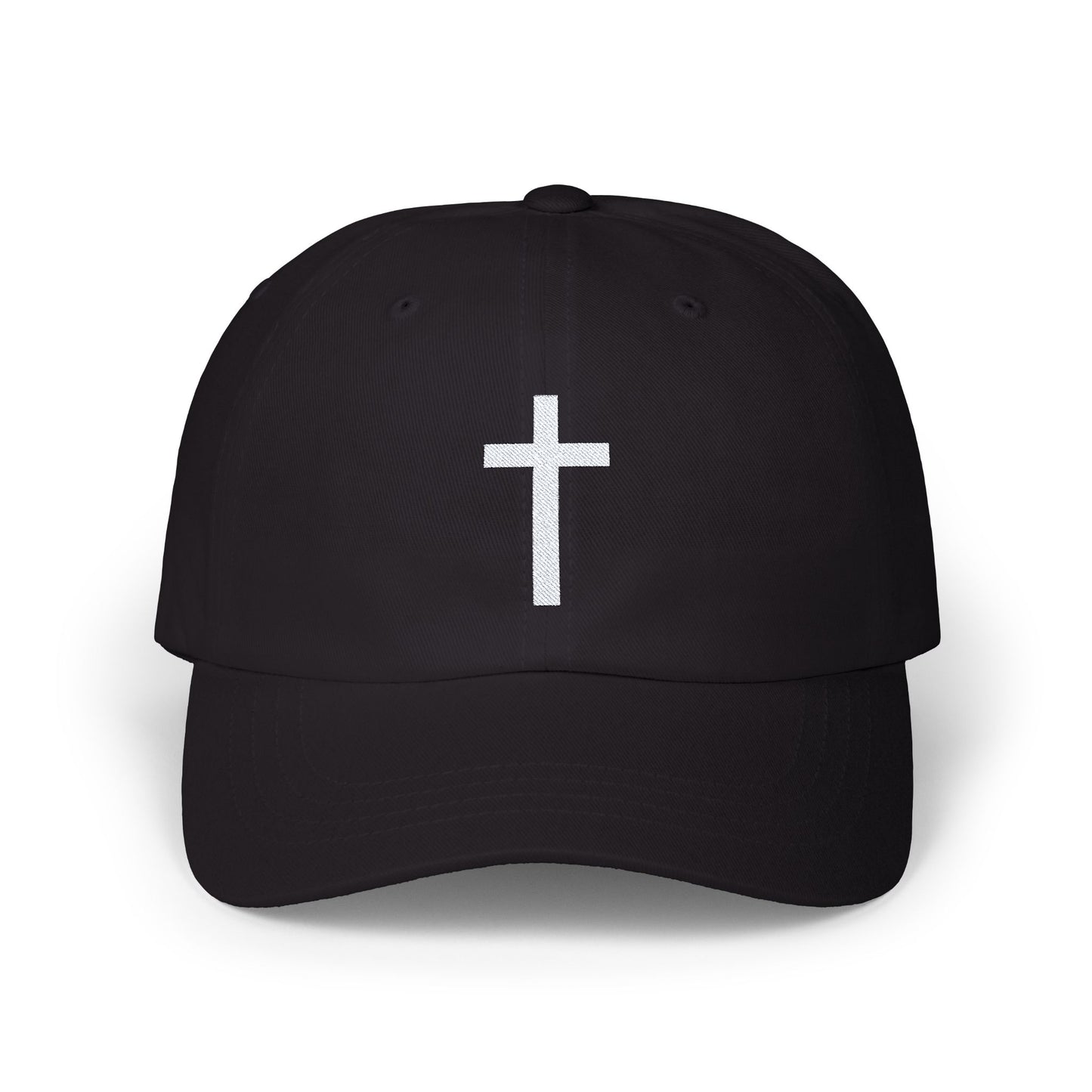 Classic Dad Cap with White Cross Design